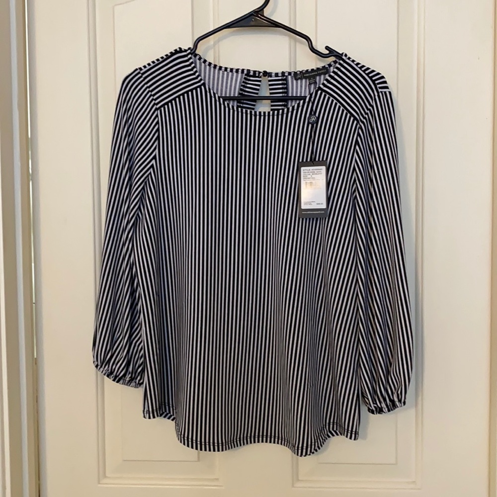 Black and white Adrianna Papell blouse